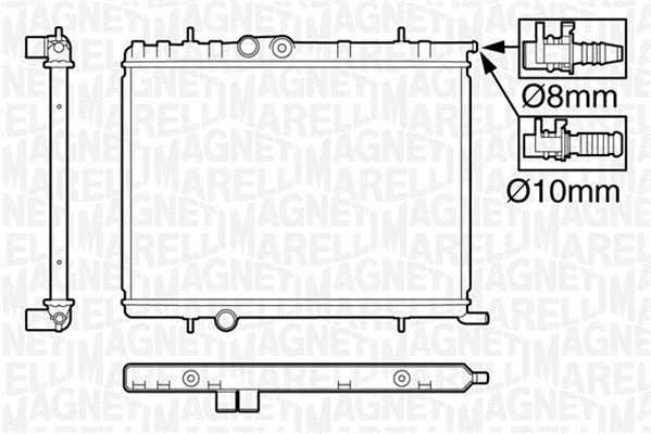 MAGNETI MARELLI Radiaator,mootorijahutus 350213119800